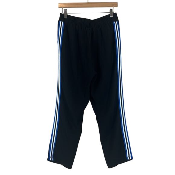 Wild Fable Track Pants Womens S Black Blue Stripe Pull On Crop Athletic Stretch - Picture 3 of 5